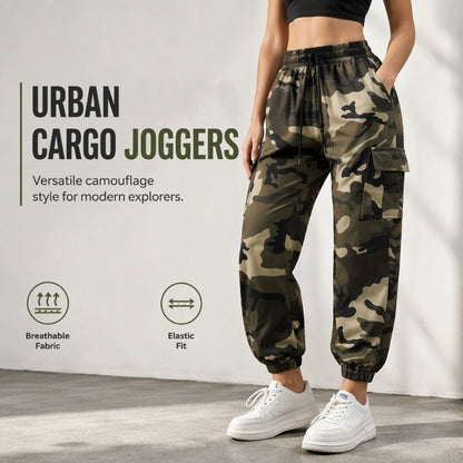 👖Novinky - Volné cargo jogger kalhoty s vysoce elastickou tkaninou – funkční kapsy a zúžený střih pro aktivní městské nošení