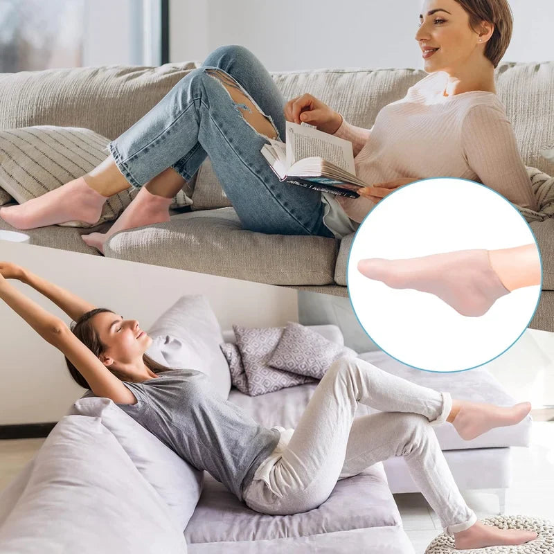 Hydratační silikonové exfoliační ponožky pro péči o nohy