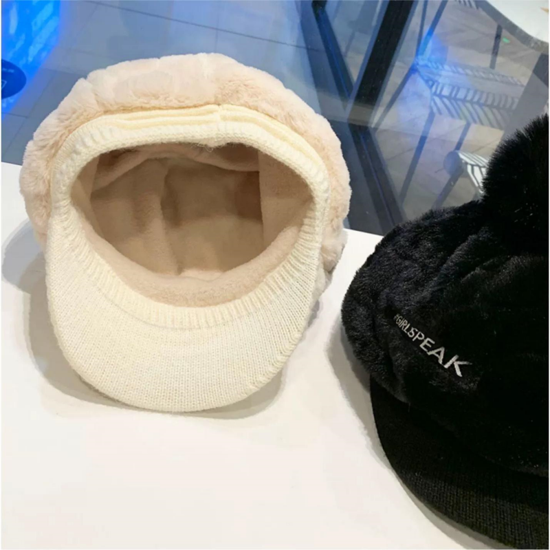 🎁Nejlepší dárek pro ni 🎁👒 - dámská zimní čepice s krátkou krempou🥰