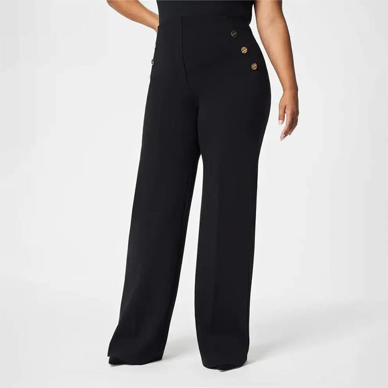 🔥 Dámské kalhoty Plus Size s vysokým pasem a širokými nohavicemi