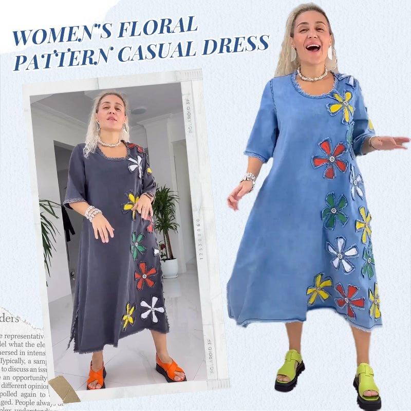👗 Dámské neformální šaty s květinovým vzorem