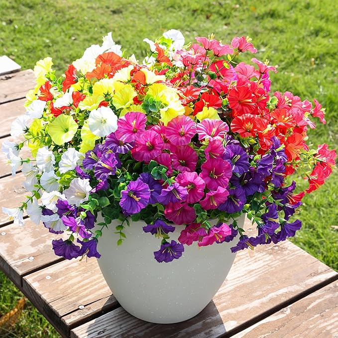 💥Vylepšený materiál nejvyšší kvality 🌸Svlačec odolný vůči UV záření a neblednoucí (bez květináče)