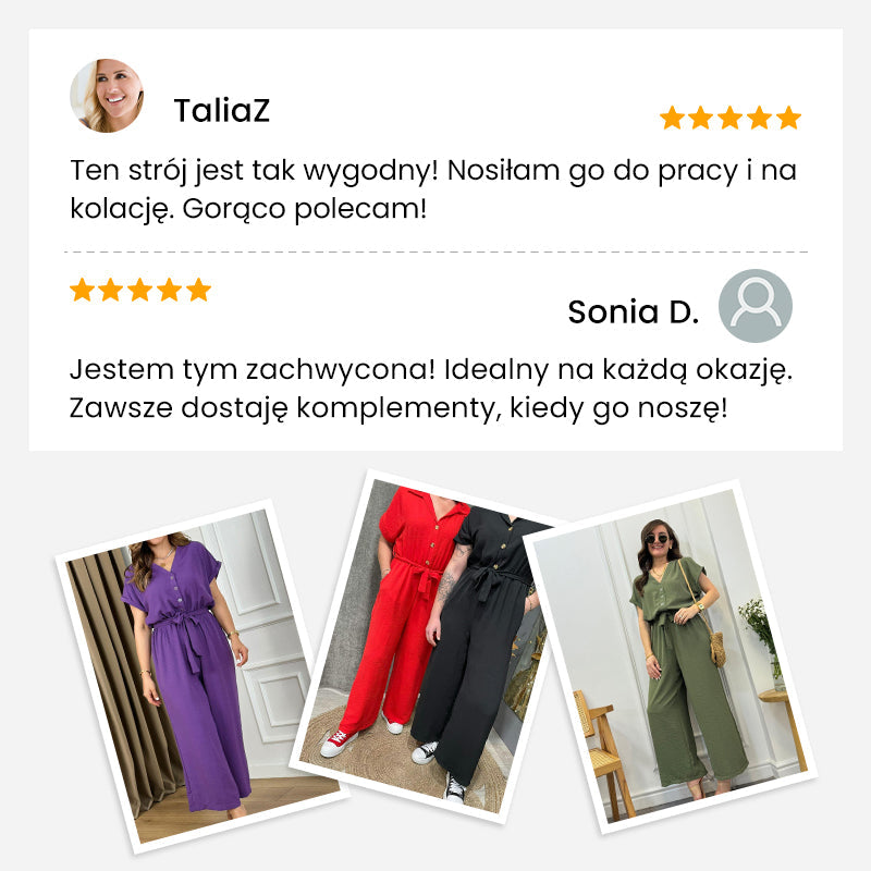 🌸Ležérní dámská kombinéza s výstřihem do V