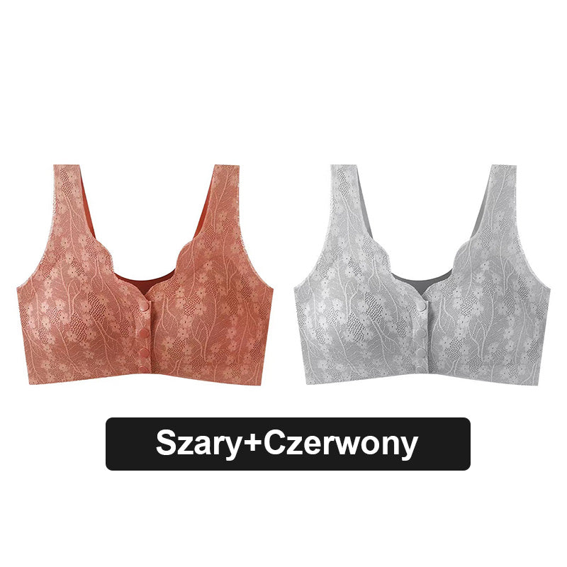 🩱 Sexy, prodyšná a pohodlná krajková podprsenka větší velikosti s knoflíky