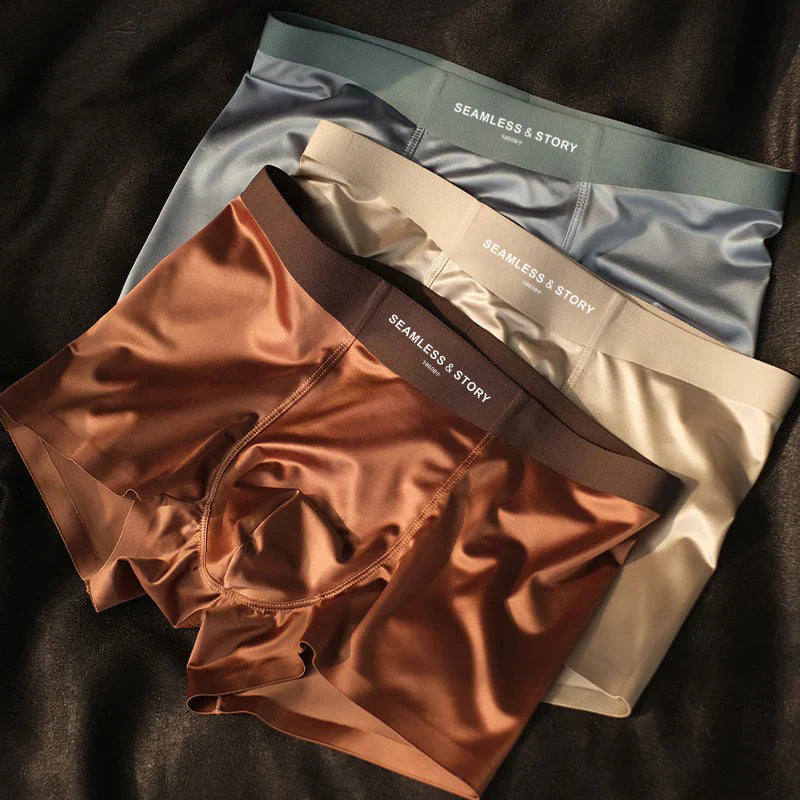 (3 ks.) Elegantní pánské boxerky Ice Silk s antimikrobiálním efektem od Mulberry Silk