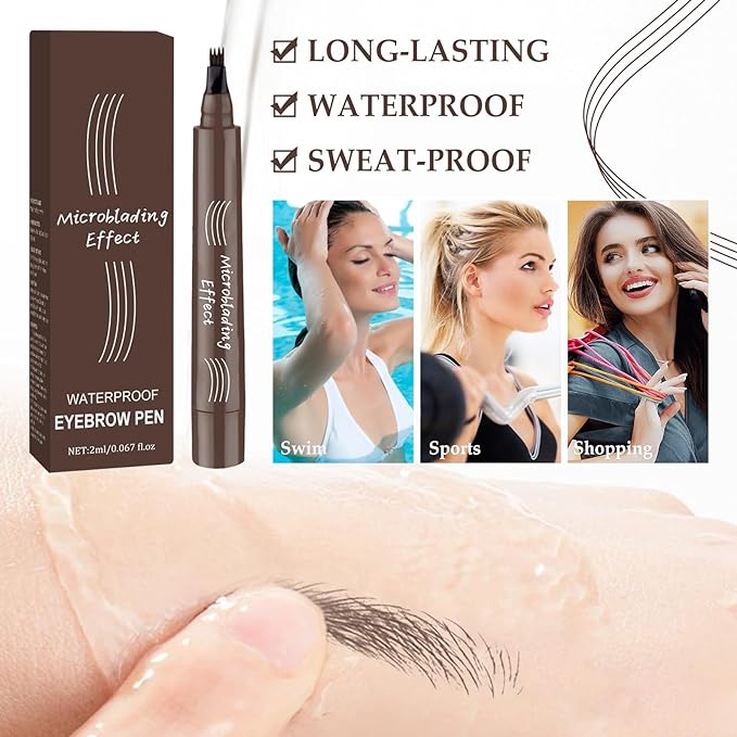 💞 Kupte 1 a dostanete 1 zdarma 💞 Tužka na obočí 2024 se čtyřnásobným hrotem se zvýšenou odolností vůči vodě a potu