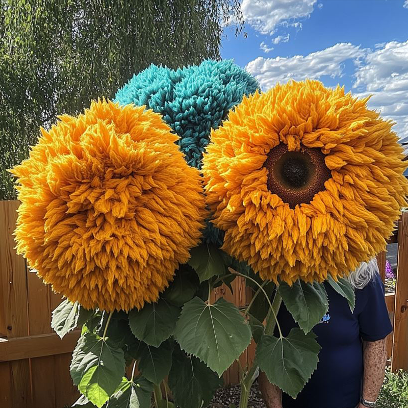 🌻 Rozkošný obří plyšový medvídek ve tvaru slunečnice 🔆