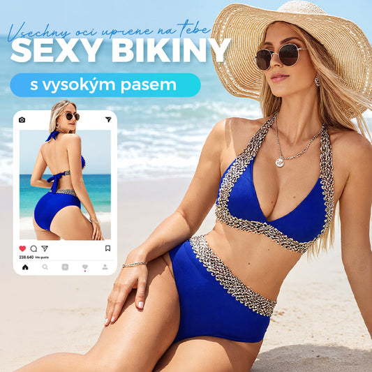 Dámské dvoudílné plavky s volány