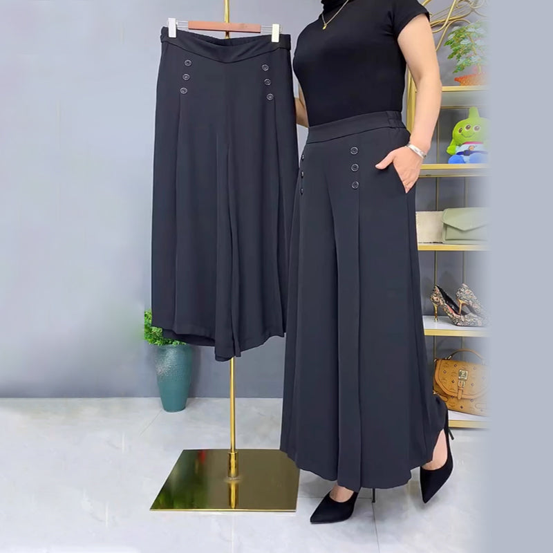 ✨Stylové široké plisované kalhoty