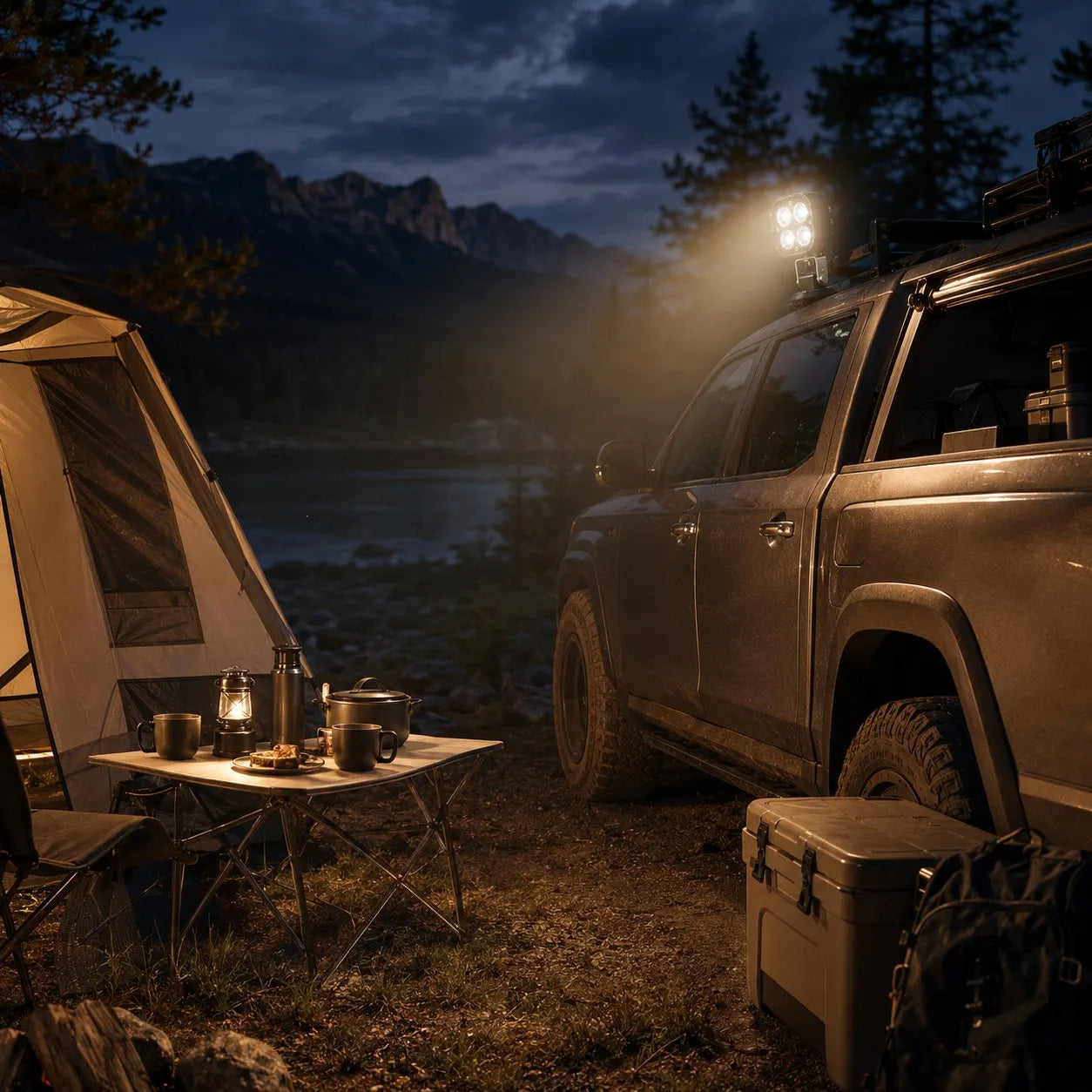 🏕️ Všesměrové magnetické LED světlo do podstavce