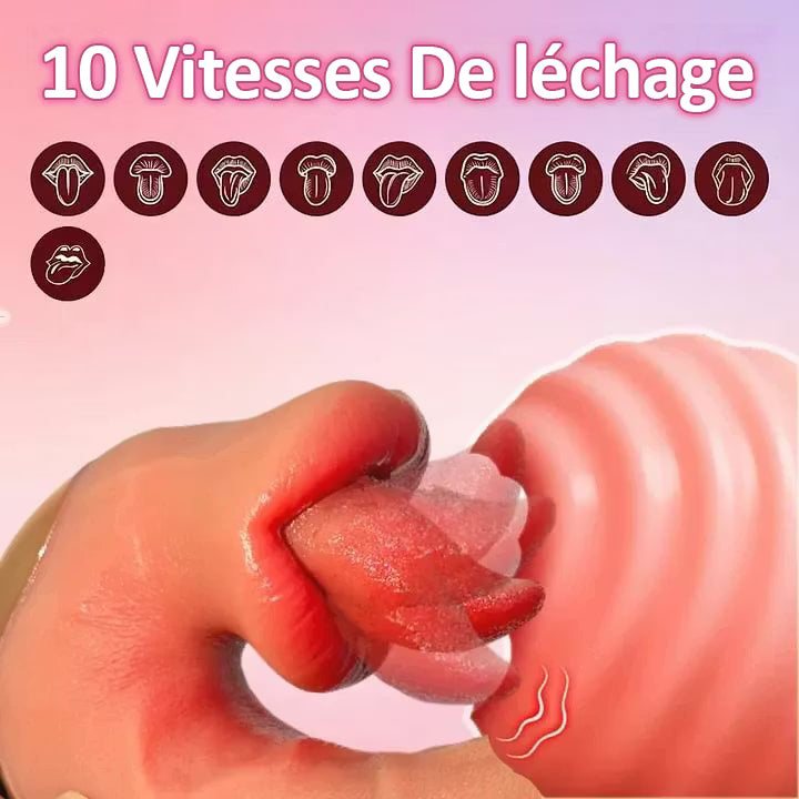 Athena – Vibrátor 3 v 1 pro lízání a tlačení – Vyhřívaný stimulátor G-bodu ovládaný aplikací s umělou inteligencí a 10 režimy lízání