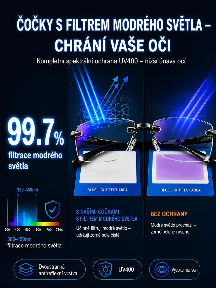 Ultra lehké diamantové bezerámové brýle