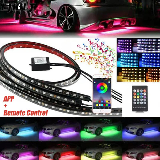 2024 Flexibilní vodotěsná RGB LED světla pro podvozek auta (4PCS)