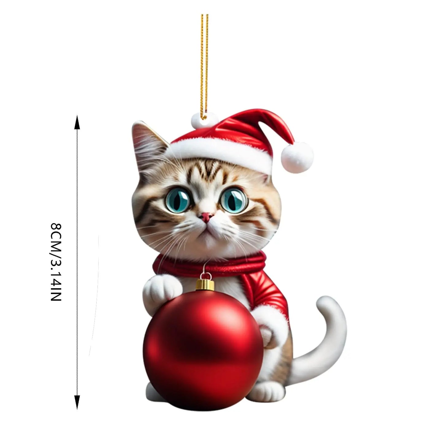 🎄10 kusů 😻Kočičí ozdoby na vánoční stromeček✨ Závěsné kočičí ozdoby