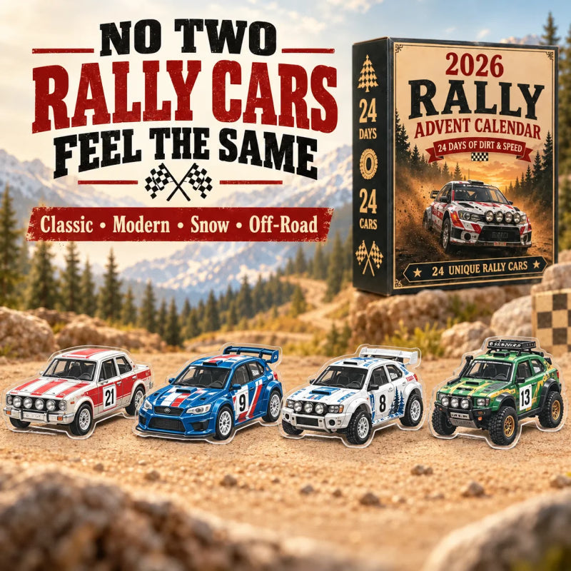 🏎️ Adventní kalendář rallye 2026 – 24 dní špíny a rychlosti, 24 sběratelských rallyových vozů