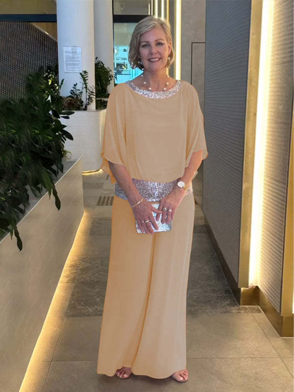 Elegantní dvoudílná sada Colorblock s flitry