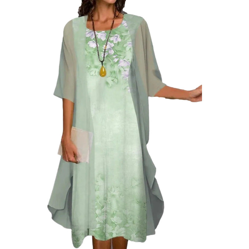 🥰 Elegantní dvoudílný: top s polorukávy + šaty