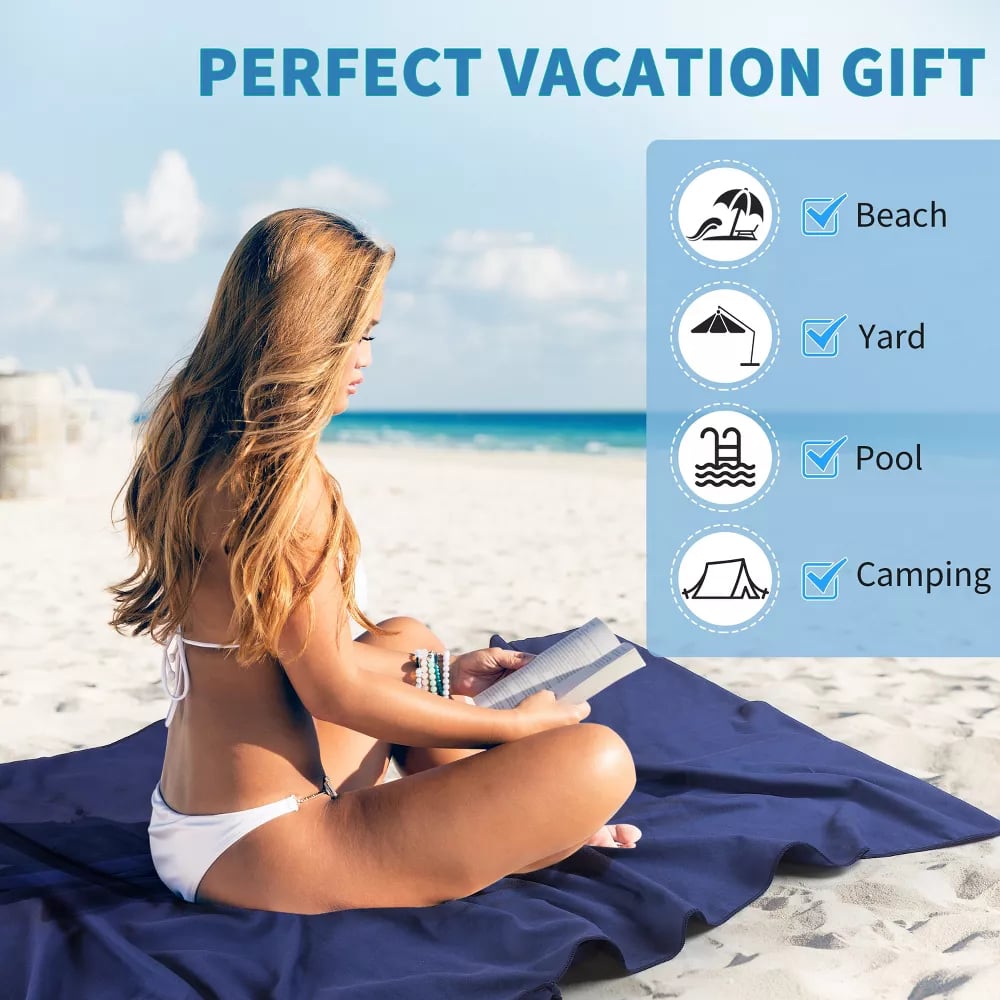 🏖️🌞 Ručník na opalování v tašce s úložnými kapsami💦