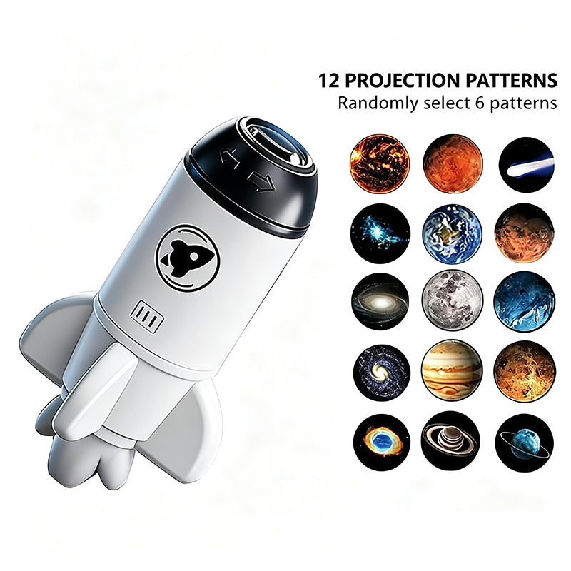 Chytrý projektor, rotace o 360°. Vhodný do auta, interiéru a jakéhokoli místa s vhodnou atmosférou.