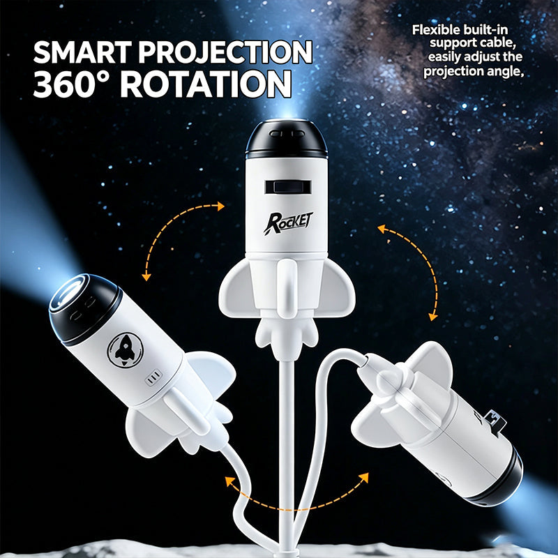 Chytrý projektor, rotace o 360°. Vhodný do auta, interiéru a jakéhokoli místa s vhodnou atmosférou.