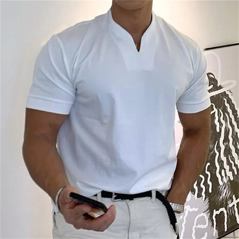 2025 Pánské pánské pánské s krátkým rukávem pro fitness s krátkým rukávem