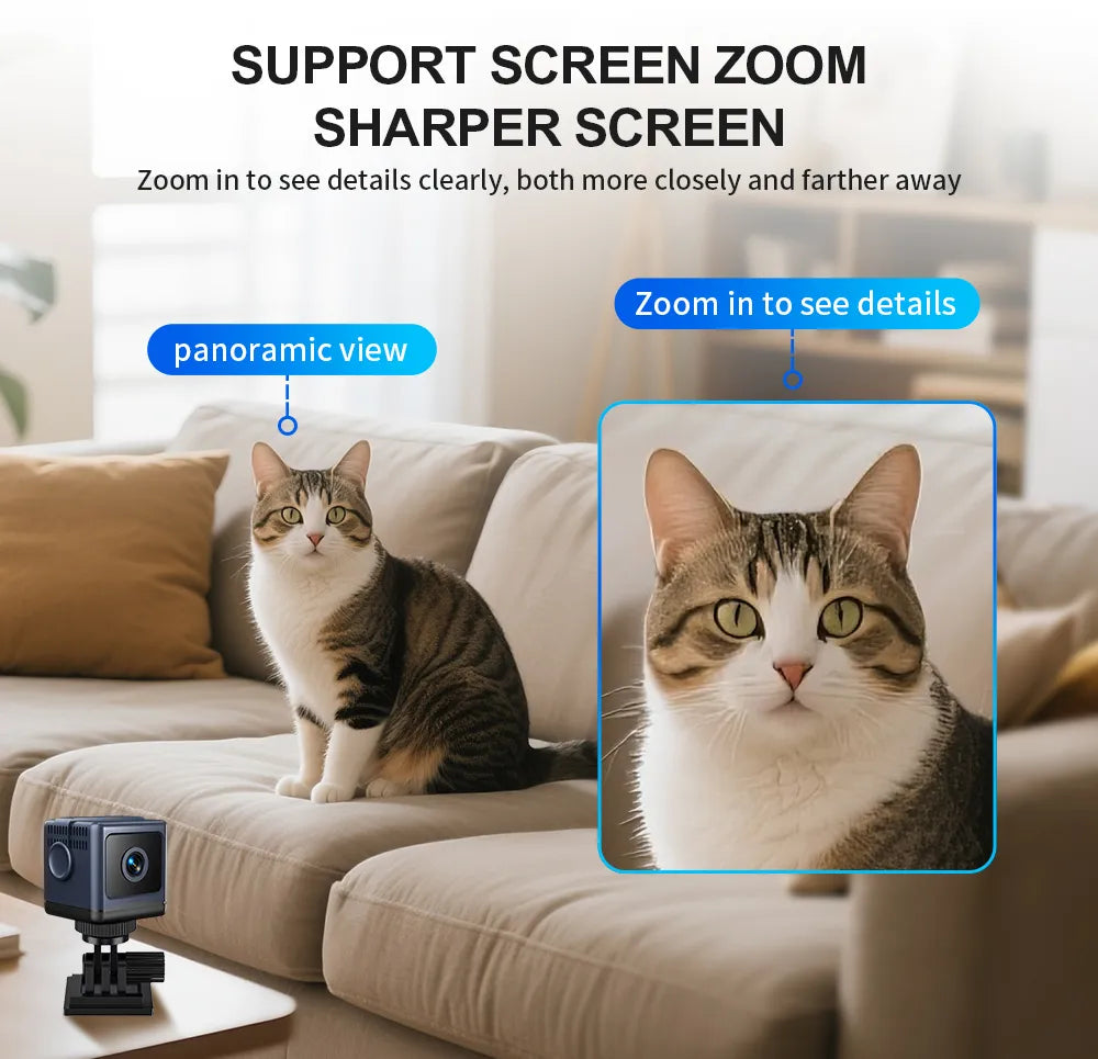 W03 Chytrá WiFi bezpečnostní kamera – 1080P HD, noční vidění, detekce pohybu, nízká spotřeba energie