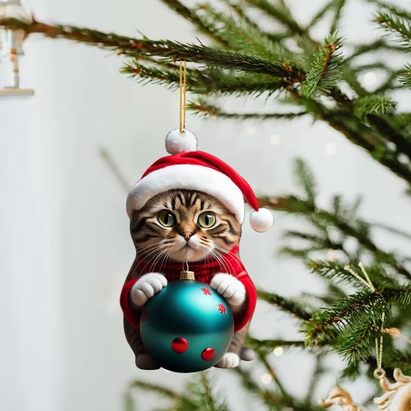 🎄10 kusů 😻Kočičí ozdoby na vánoční stromeček✨ Závěsné kočičí ozdoby