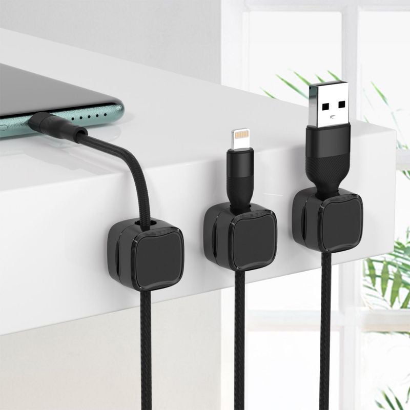 🔥KUPTE VÍCE, UŠETŘETE VÍCE – Magnetický organizér kabelů, snadné a bezpečné lepící uspořádání kabelů