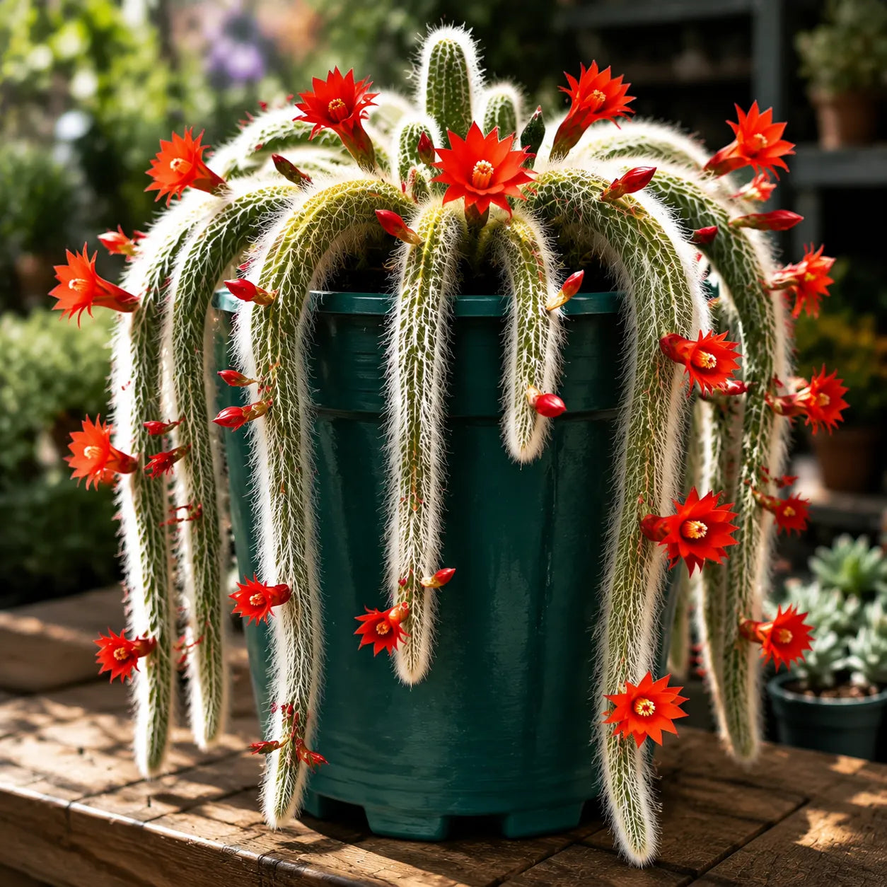 🌵Vzácný kaktus opičí ocas - živoucí vodopád hebké, nadýchané krásy