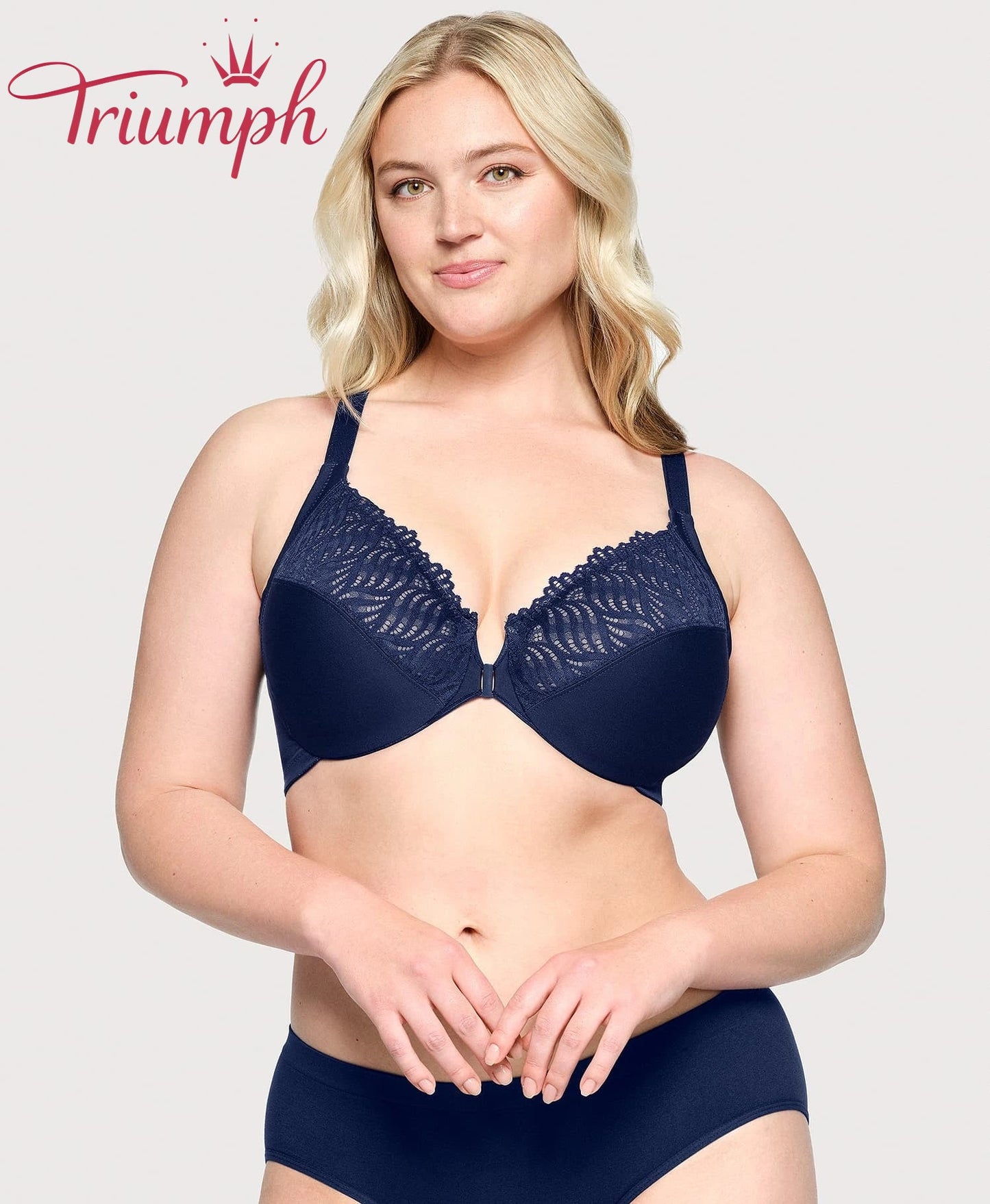 Triumph - (4 ks) - 💖Podprsenka s předním zapínáním a T-zádovým dílem