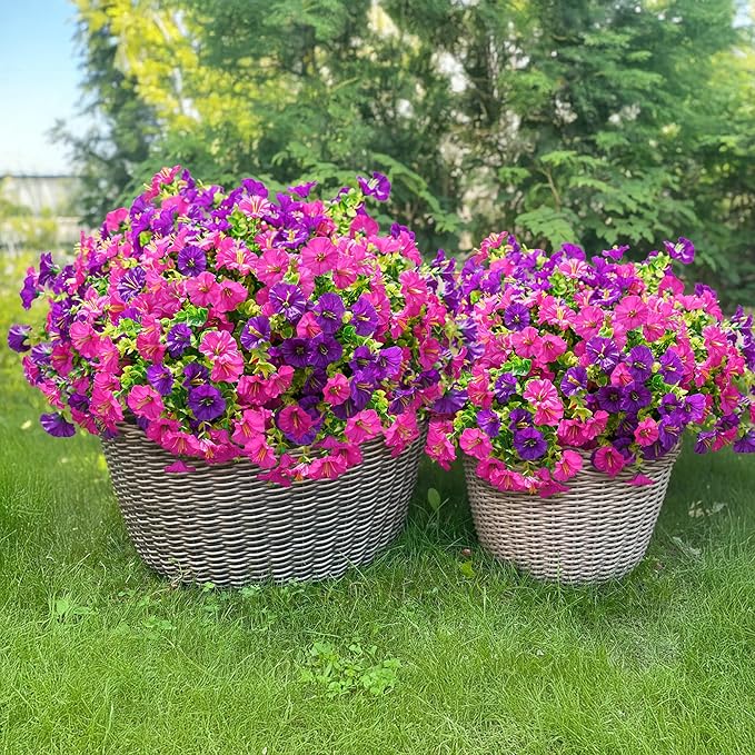 💥Vylepšený materiál nejvyšší kvality 🌸Svlačec odolný vůči UV záření a neblednoucí (bez květináče)