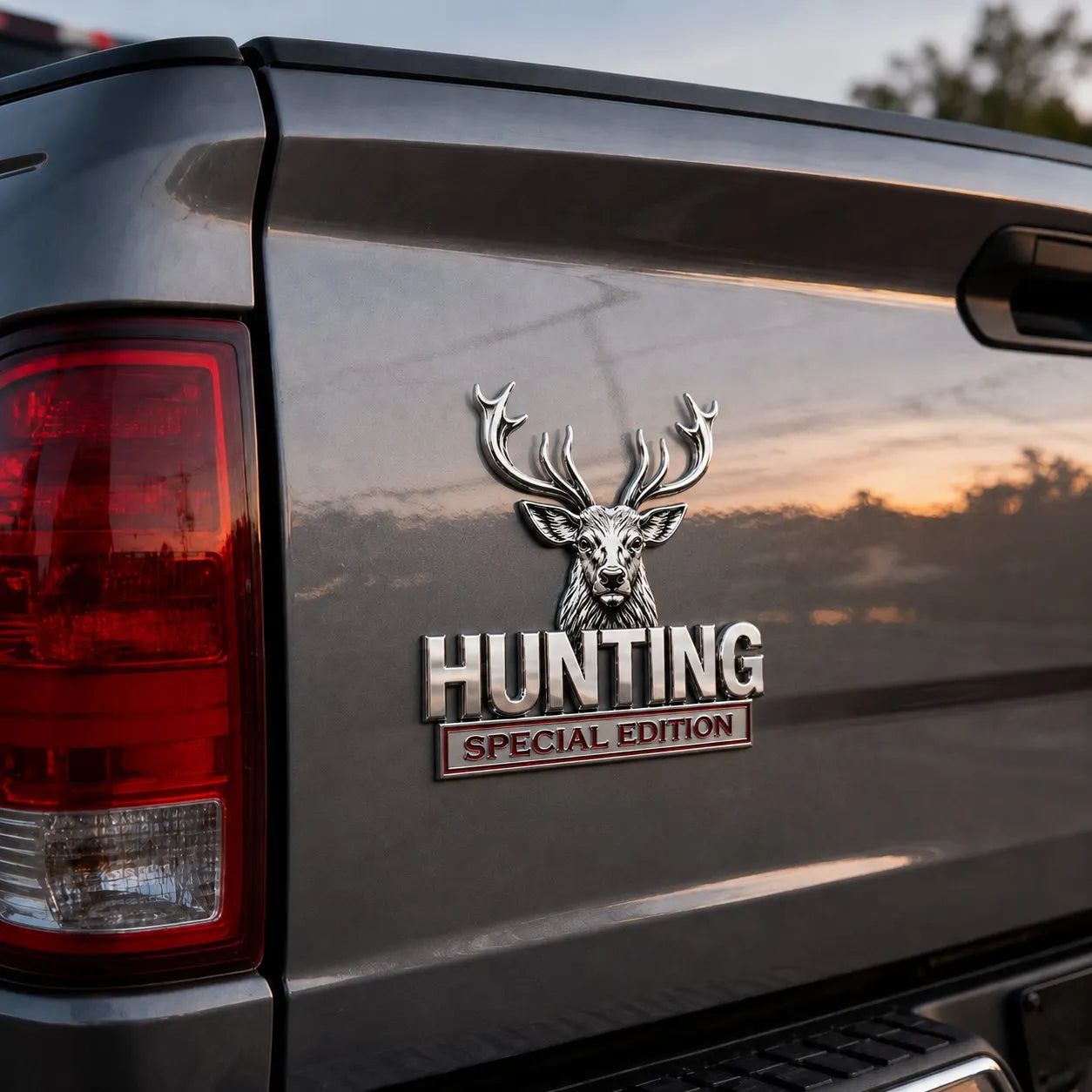 🦌 Speciální edice HUNTING - 3D chromovaný kovový emblém na vaše auto