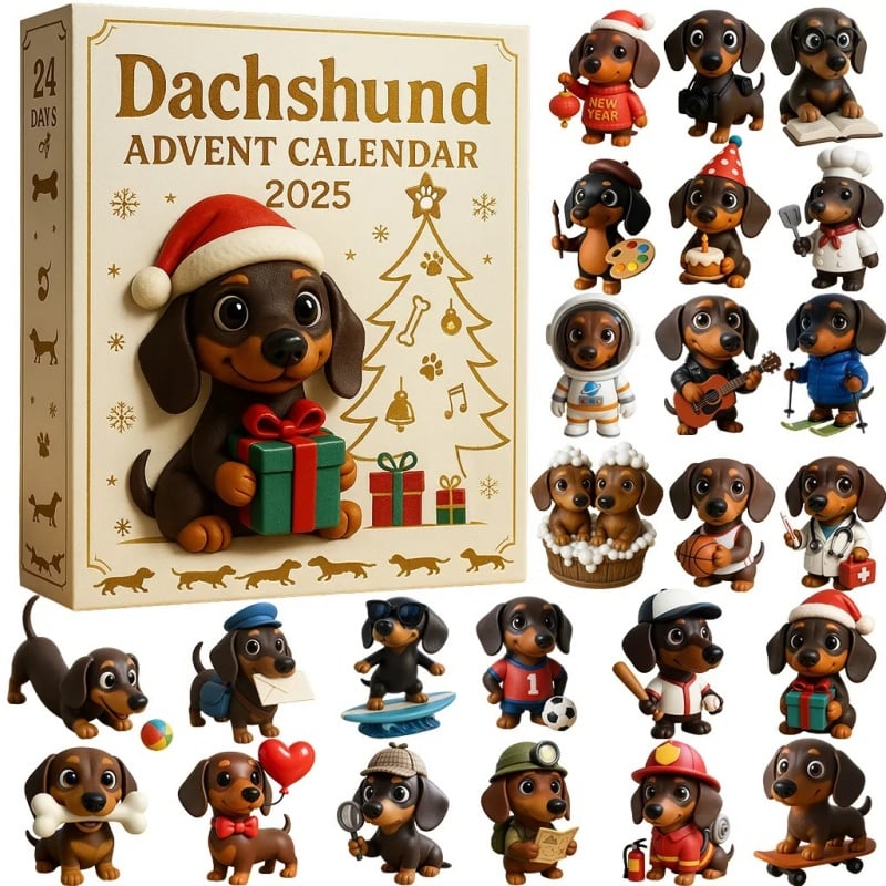 ✨Adventní kalendář pro jezevčíky 2025 — 24 dní vídeňské radosti 🎄🐶