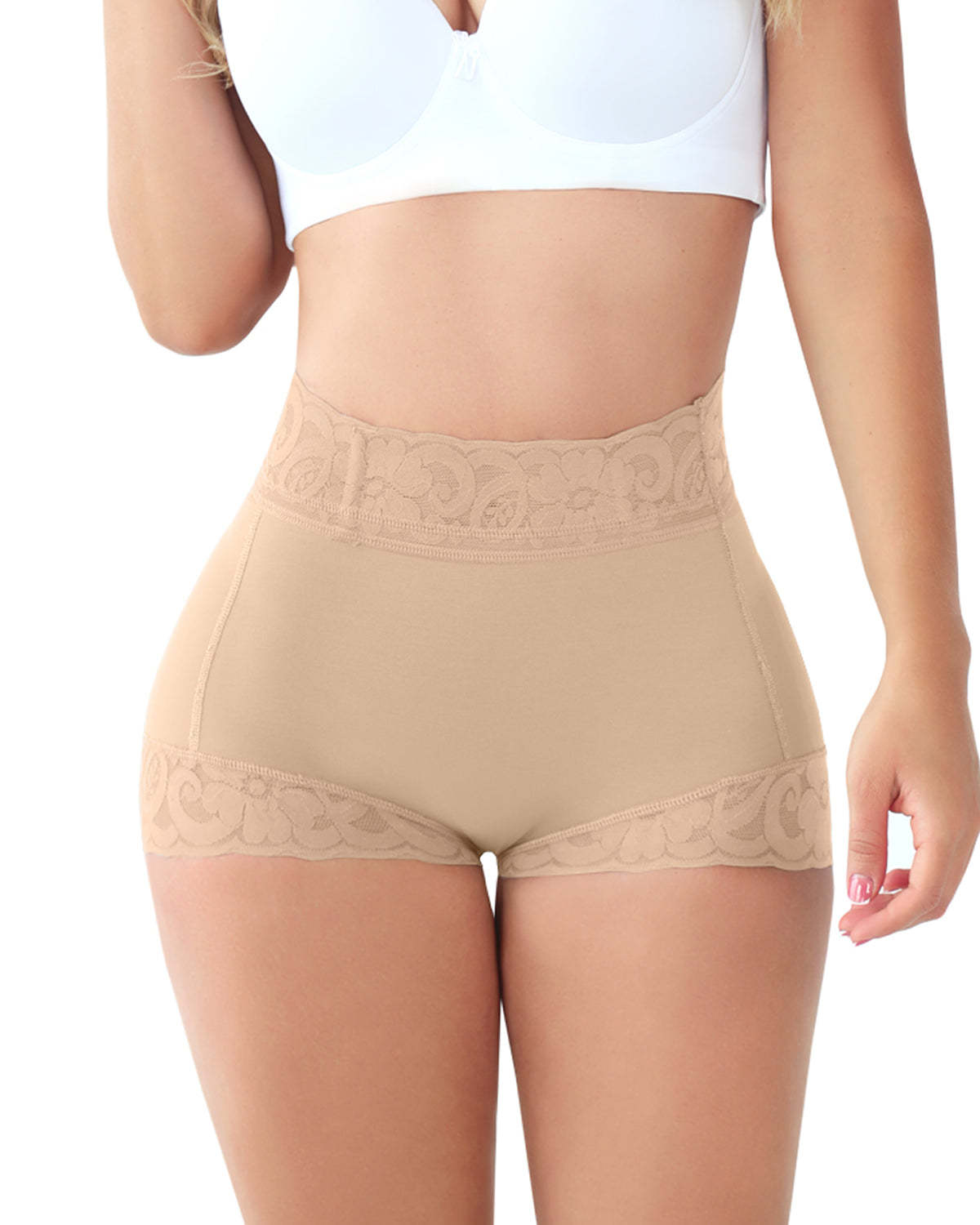 🔥Novoroční výprodej 2024 💖 Dámské krajkové klasické kalhotky na ležérní nošení Body Shaper Butt Lifter-TAB