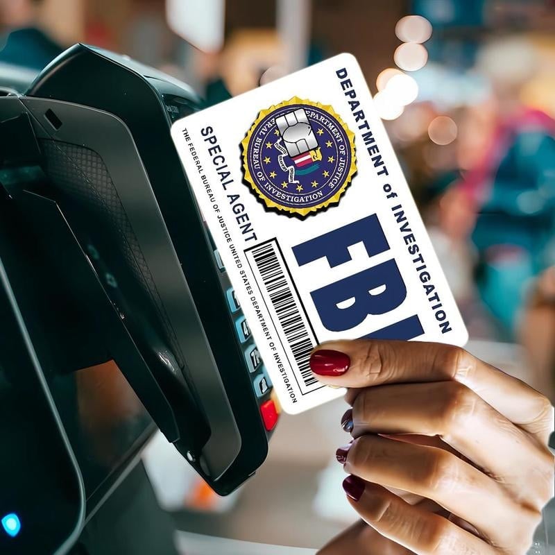 🔥Balíček skinů pro kartu tajného agenta: Designy FBI/ICE • Cosplay a dárkové samolepky
