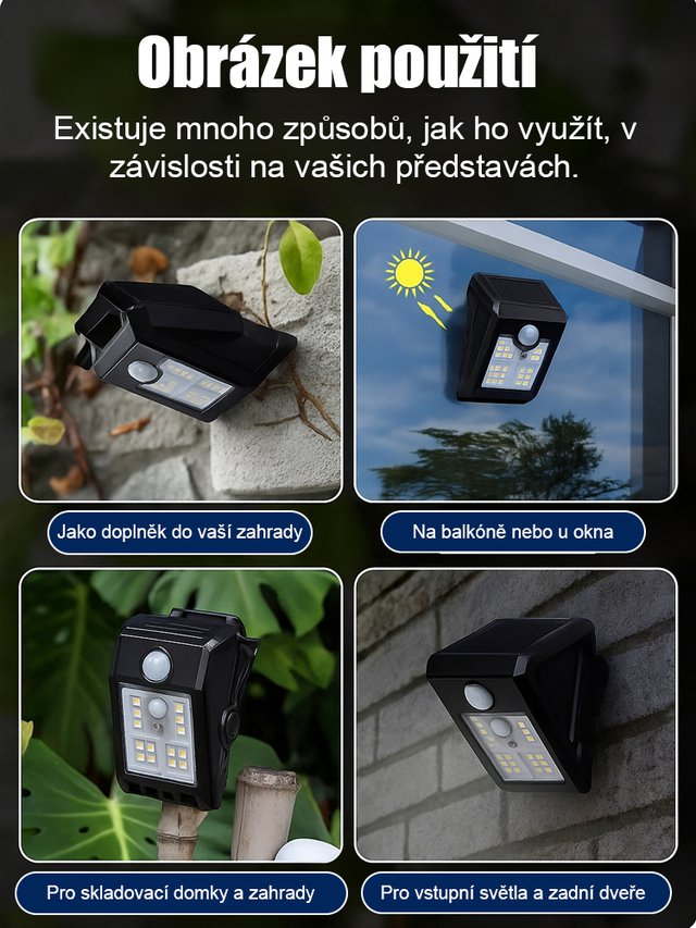 Inteligentní solární svítidlo s klipsem