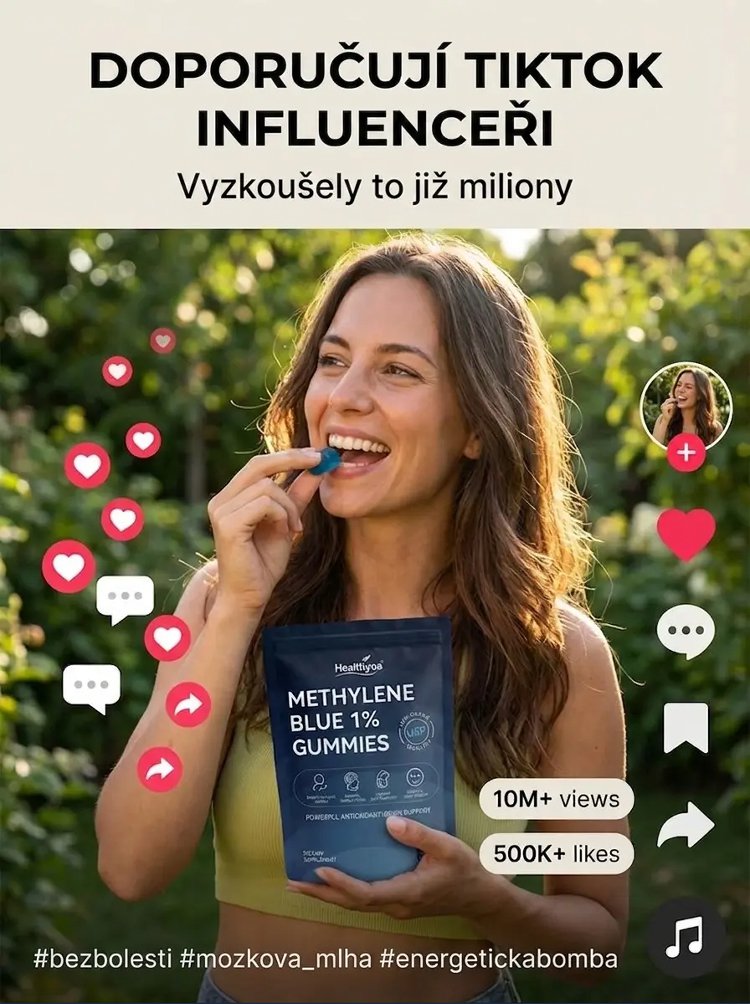 Zmírnění nervové bolesti modrými gumovými bonbóny
