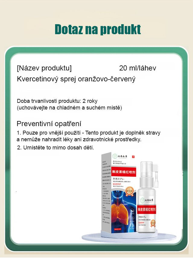 Yunnanský bylinný sprej s kvercetinem a pomerančovou kůrou