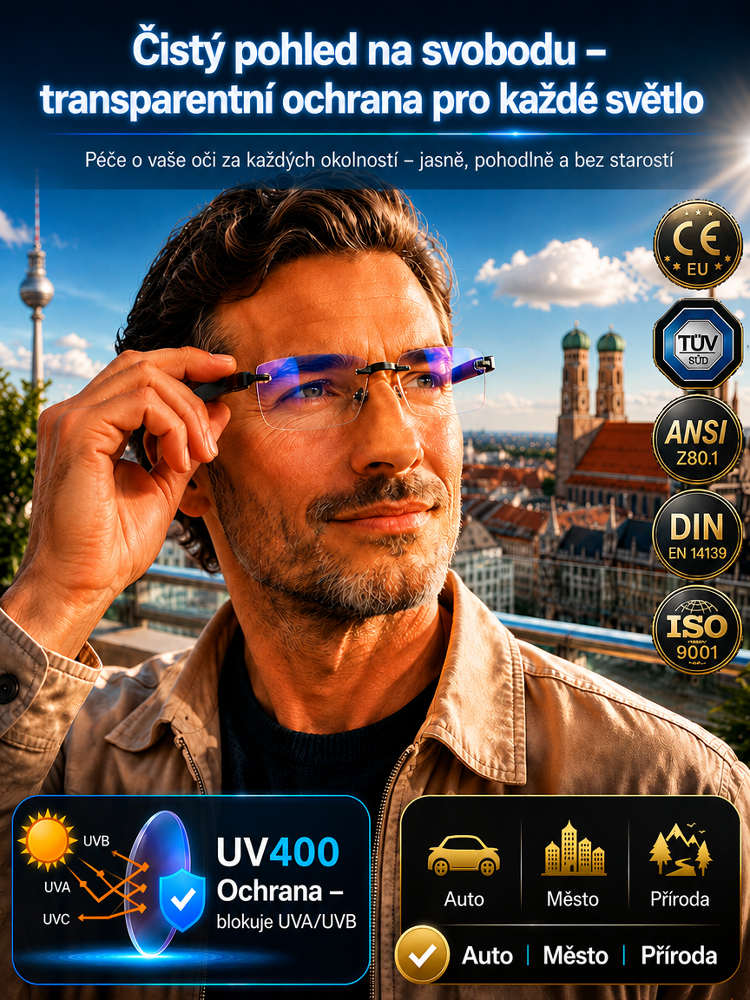 Ultra lehké diamantové bezerámové brýle