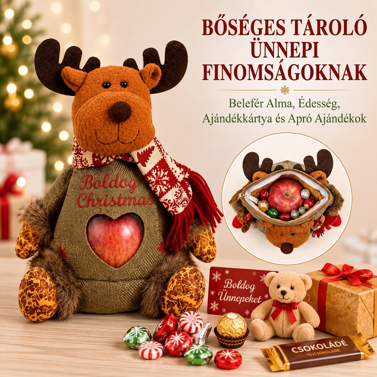 🎄🎁 SLEVA 49 % poslední den! Vánoční dárkové tašky na zip – sváteční balení 🎅✨