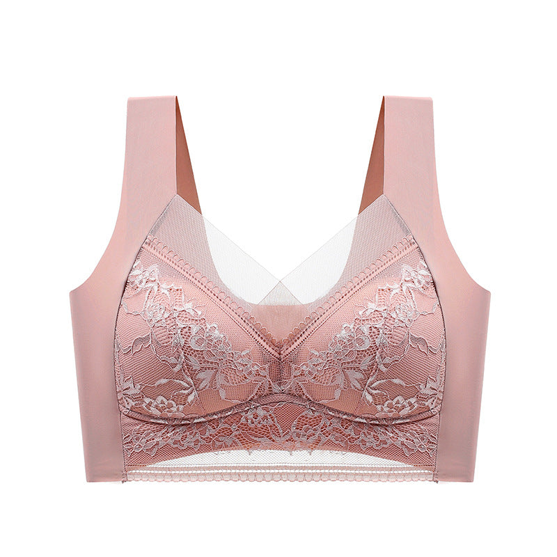 👙 Super pohodlná a měkká dámská krajková podprsenka bez ocelových kroužků【✨1 + 1 zdarma】