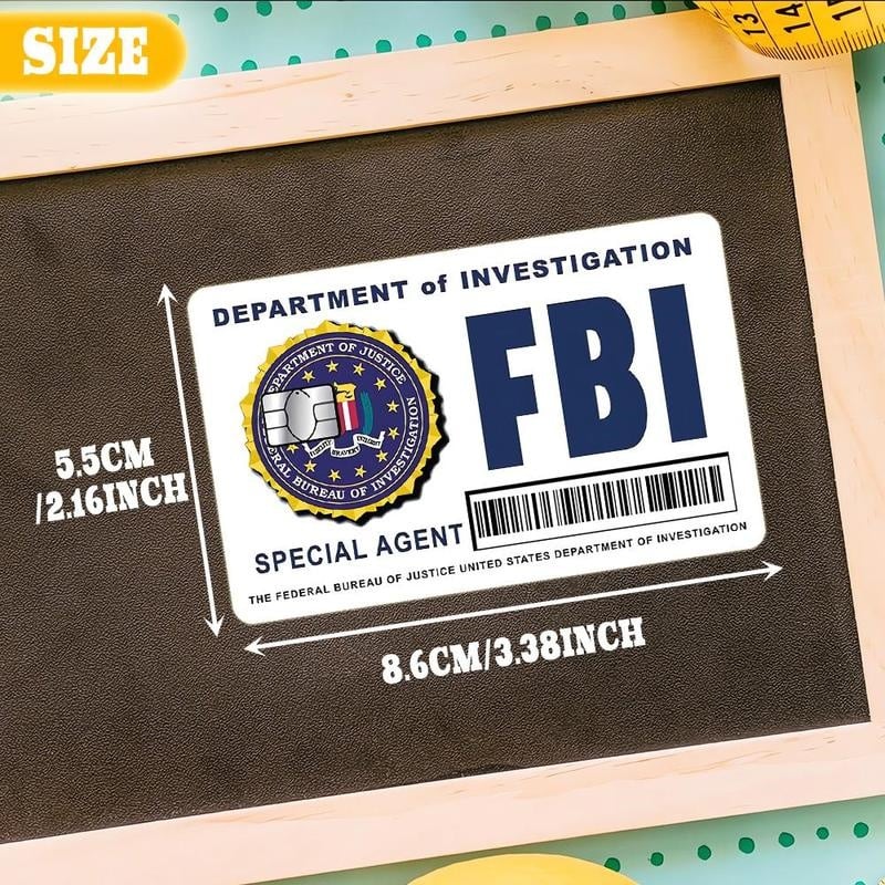🔥Balíček skinů pro kartu tajného agenta: Designy FBI/ICE • Cosplay a dárkové samolepky