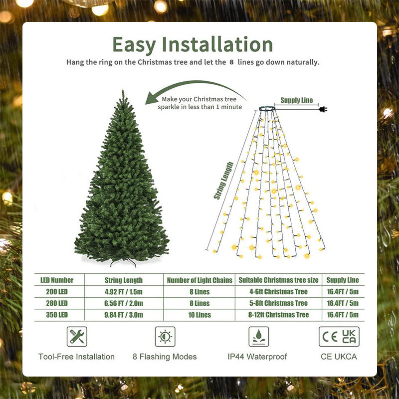 🎄 LED vánoční osvětlení ve tvaru pěticípé hvězdy 🎄