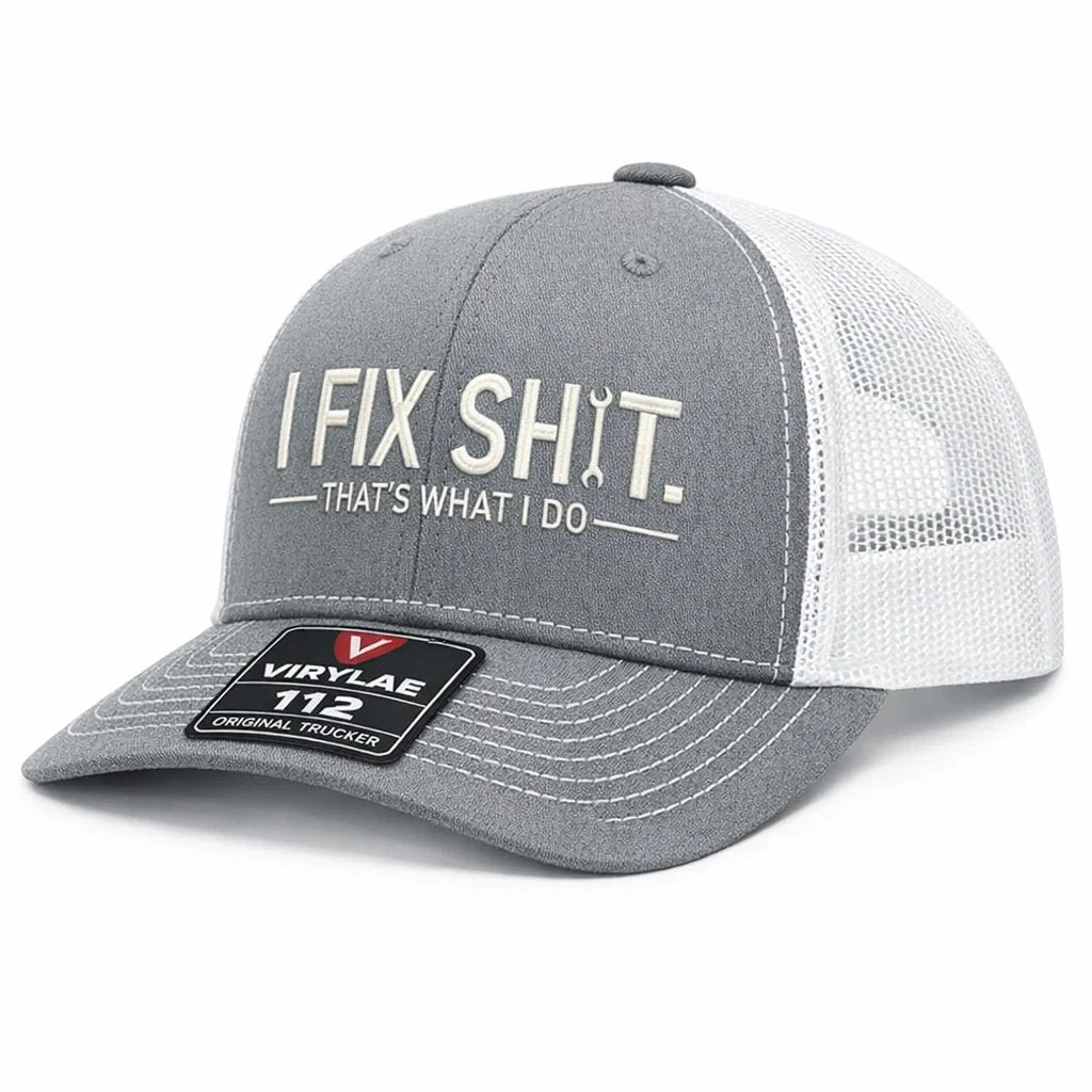 🛠️ Kšiltovka I Fix Shit Trucker – Vtipná čepice mechanika a opraváře