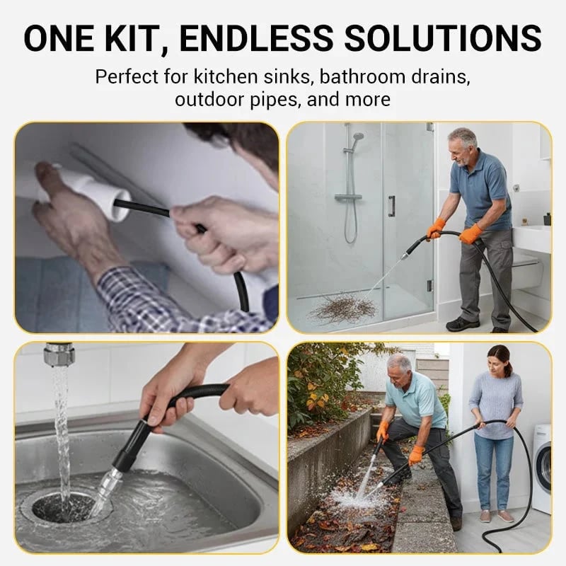 💧 Trojitá hadice odolná proti roztržení – PVC a nerezová ocel. Univerzální konektor, snadná instalace. Ideální pro náročné čištění! 🚿🔧