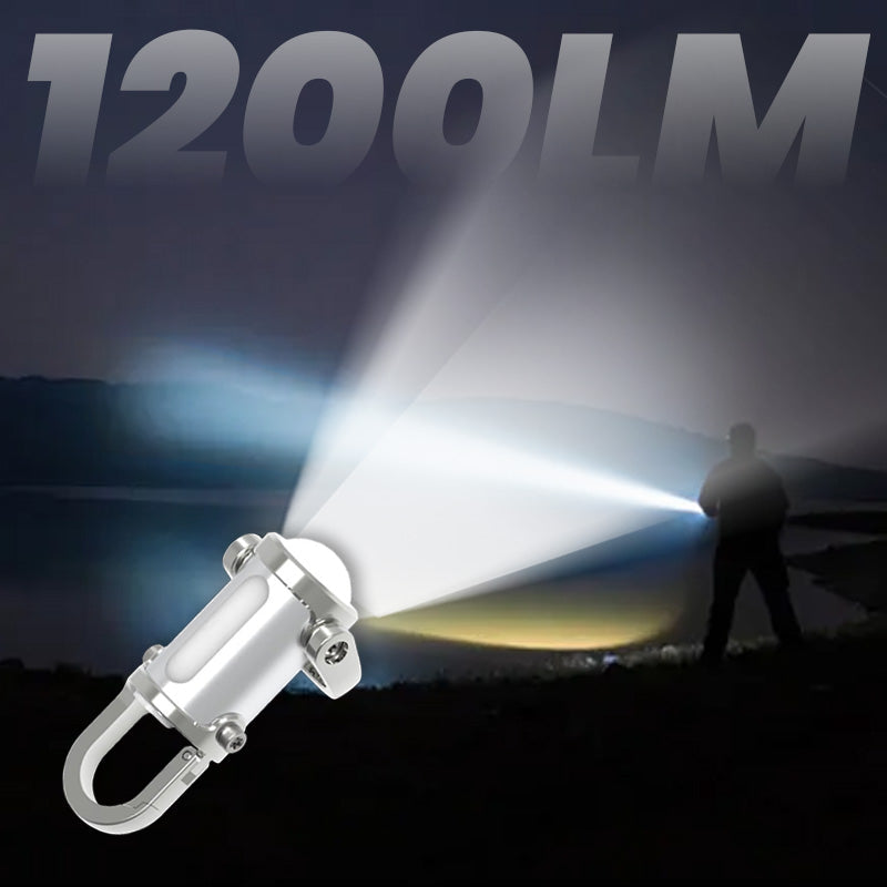 Svítilna na klíčenku s výkonem 1200 lm, super jasná, vodotěsná, miniaturní