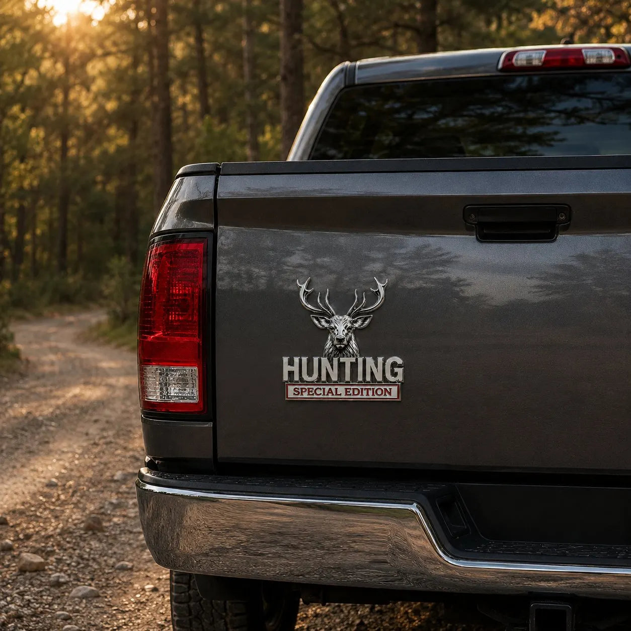 🦌 Speciální edice HUNTING - 3D chromovaný kovový emblém na vaše auto