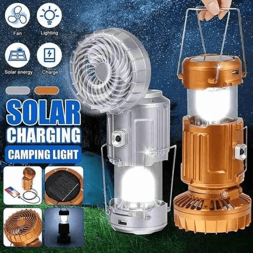 🔥2025 Horký výprodej🔥🌿Přenosná LED kempingová lampa s ventilátorem