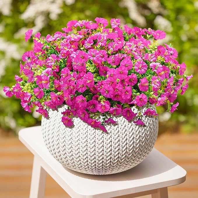 💥Vylepšený materiál nejvyšší kvality 🌸Svlačec odolný vůči UV záření a neblednoucí (bez květináče)
