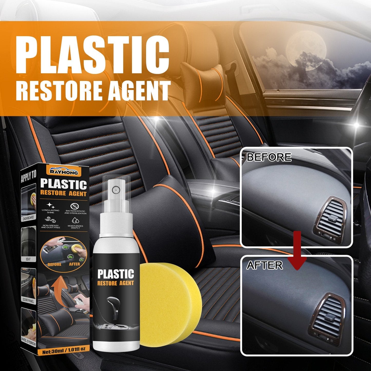 🔥Prostředek pro obnovu automobilových plastů